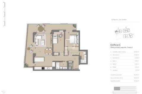 Apartamento de 2 dormitorios en venta en El Masnou, Barcelona, Cataluña, Spain № 7272 - foto 2