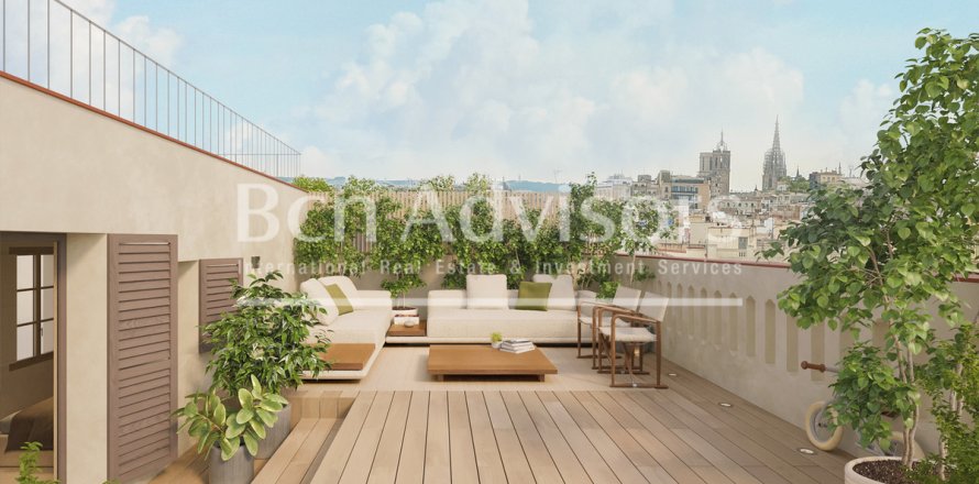 Пентхаус с 3 спальнями в Барселоне, Каталония, Испания № 2877