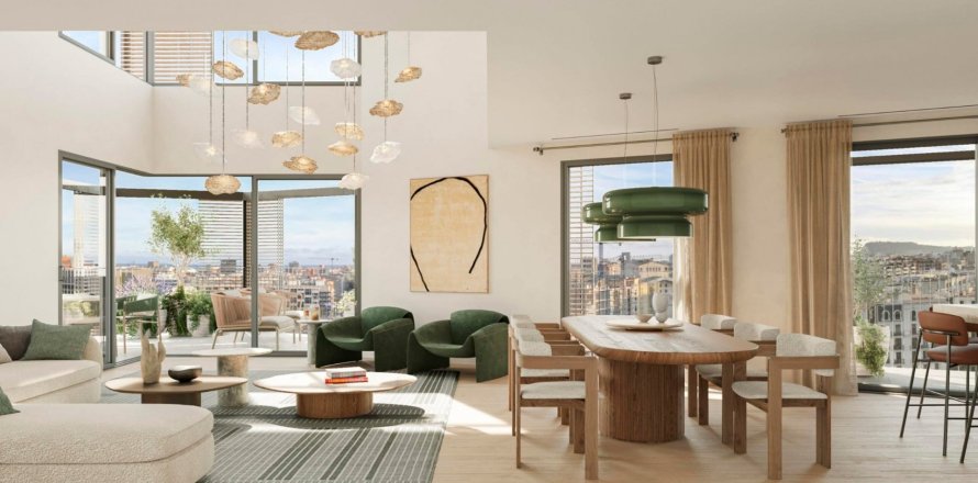 Квартира с 4 спальнями в Барселоне, Каталония, Испания № 1062