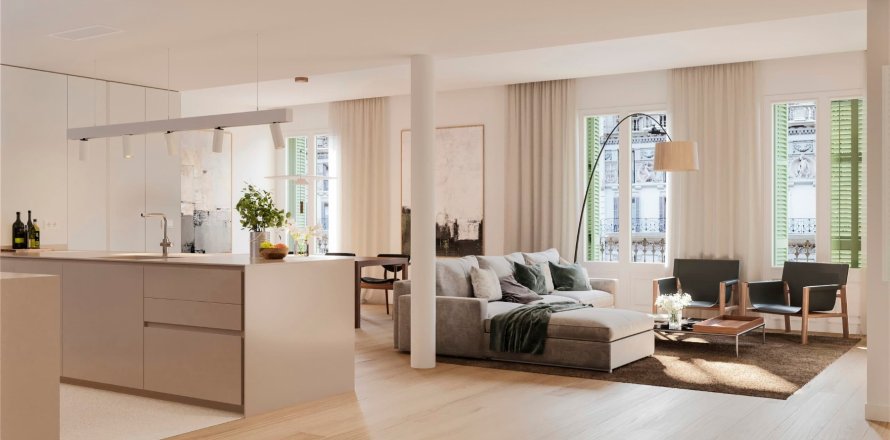 Квартира с 3 спальнями в Барселоне, Каталония, Испания № 1065