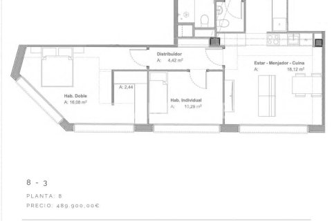 Купить квартиру в Барселона, Испания с 2 комнаты, 44м², № 1052 - фото 18