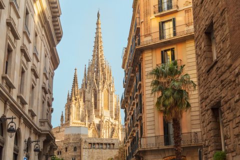 Квартира студия в Барселоне, Каталония, Испания № 1636