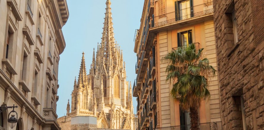 Квартира студия в Барселоне, Каталония, Испания № 1636