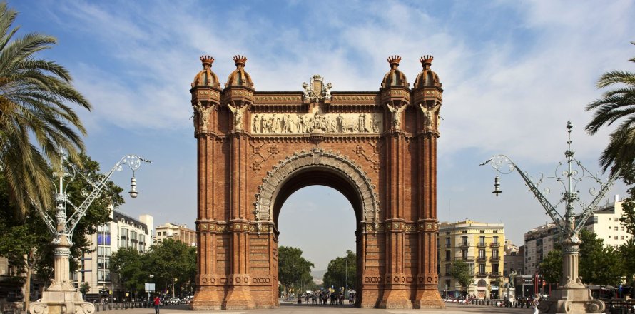 Квартира студия в Барселоне, Каталония, Испания № 1632