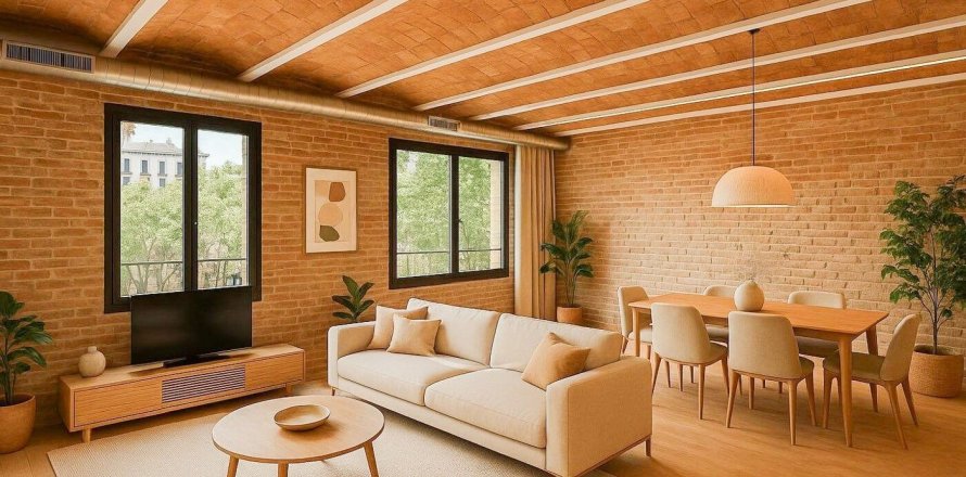 Квартира с 4 спальнями в Барселоне, Каталония, Испания № 1497