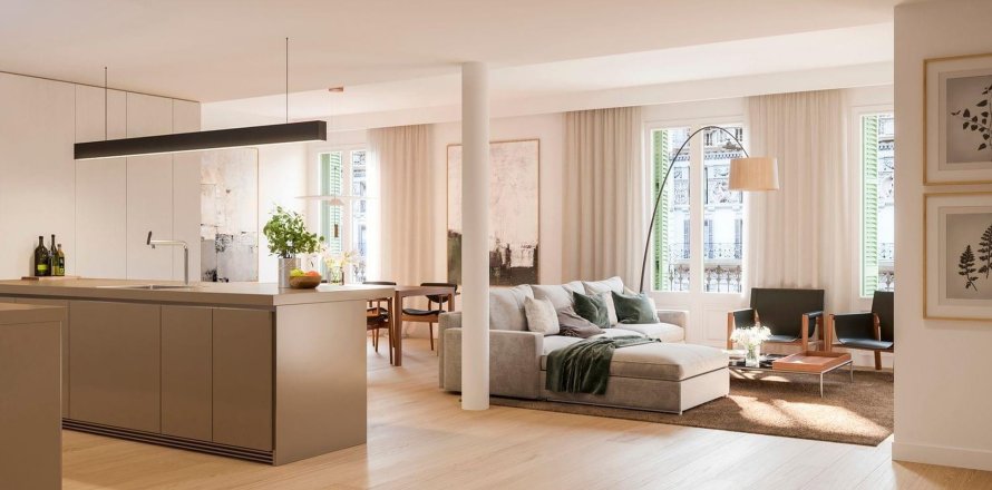 Квартира с 2 спальнями в Rambla Catalunya Барселона, Каталония, Испания № 3407