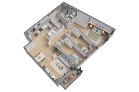 3 chambres apartment à vendre à Residencial Tres Creus Sabadell, Barcelona, Catalonia, Spain № 3682