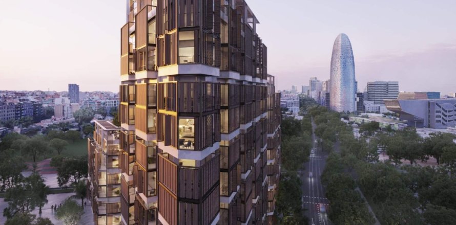 Квартира студия в Барселоне, Каталония, Испания № 1506